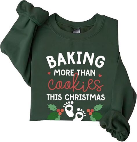 Baking More Than Cookies This Christmas Sweatshirt Christmas Pregnancy Announcement Crewneck New Mom Gift in Saudi Arabia