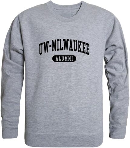 W Republic University of Wisconsin-Milwaukee Panthers Alumni Fleece Crewneck Sweatshirts - Heather Grey, Large in Saudi Arabia