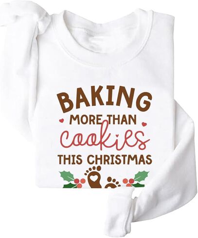 Baking More Than Cookies This Christmas Sweatshirt Christmas Pregnancy Announcement Crewneck New Mom Gift in Saudi Arabia