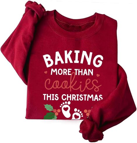 Baking More Than Cookies This Christmas Sweatshirt Christmas Pregnancy Announcement Crewneck New Mom Gift in Saudi Arabia