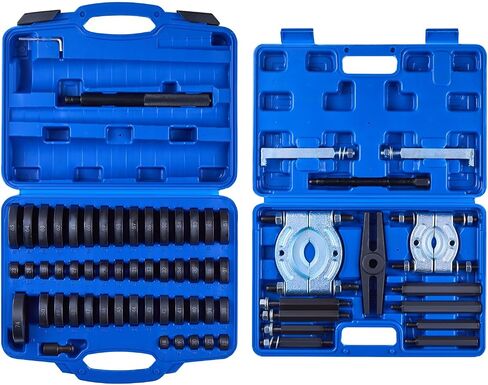 VEVOR 52PCS محمل جلبة مخصصة ومجموعة سائق سائق SEAL و 16PCS SLIDE SLIDE HARMER STELER ، 2 في 1 جلبة محامل سائق مجموعة مجموعة ، وتركيب مجتذب الإزالة الثقيلة مع 49 البطانة ، 10 كوليت in Saudi Arabia