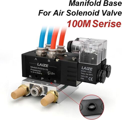1PCS Manifold Base for Air Solenoid Valve 100M Series 4v110/120(100-6F) in Saudi Arabia