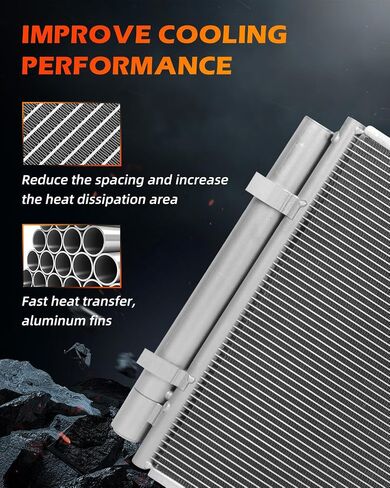 OCPTY A/C AC Condenser Air Conditioning Condenser Compatible with 2014-2016 for Hyundai for Elantra | 2014 for Hyundai for Elantra Coupe | 2016-2017 for Hyundai for Elantra GT，replace 4519 condensers in Saudi Arabia