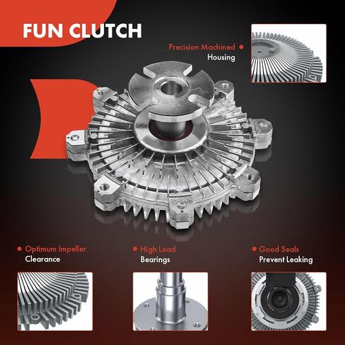 A-Premium Engine Cooling Fan Clutch متوافق مع Ford F-100 1998-2000 ، Ranger 1998-2001 & Mazda B2500 1998-2001 ، L4 2.5L ، البنزين ، استبدل# 89001908 ، F87Z8A616BA in Saudi Arabia