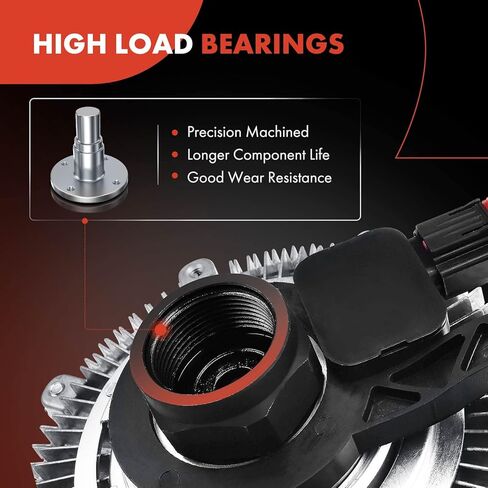 A-Premium Engine Cooling Fan Clutch متوافق مع Ford F-100 1998-2000 ، Ranger 1998-2001 & Mazda B2500 1998-2001 ، L4 2.5L ، البنزين ، استبدل# 89001908 ، F87Z8A616BA in Saudi Arabia