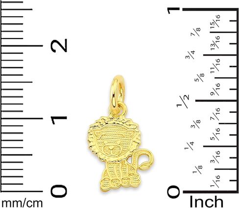 Mini Solid 10K/14K Gold Lion Charm - Leo Zodiac Jewelry in Saudi Arabia