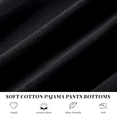 Vulcanodon Mens Cotton Pajama Pants Lightweight Soft Sleep Bottoms with Pockets and Button Fly Lounge PJ in Saudi Arabia