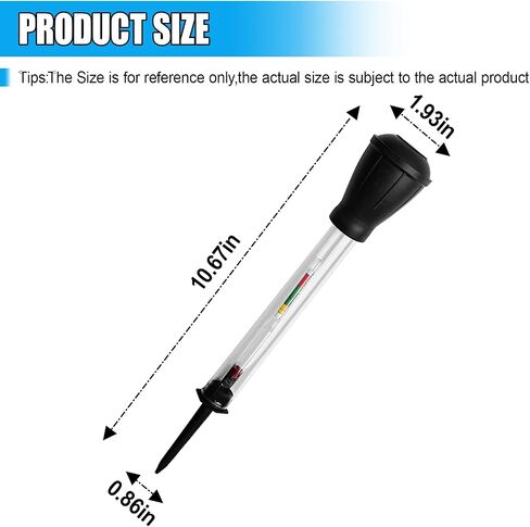 Car Battery Hydrometer Tester, Fast Detection Automotive Electrolyte Hydraulic Density Meter, Deep Cycle Battery Repairing Tool, Vehicle Batteries Acid Tester for Golf Cart (1PC) in Saudi Arabia