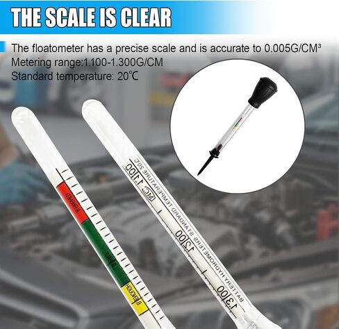 Car Battery Hydrometer Tester, Fast Detection Automotive Electrolyte Hydraulic Density Meter, Deep Cycle Battery Repairing Tool, Vehicle Batteries Acid Tester for Golf Cart (1PC) in Saudi Arabia
