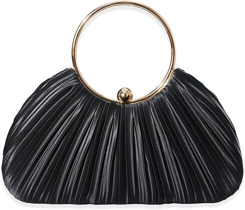 محافظ القابض الأسود للنساء - حقائب مسائية متألقة أنيقة لحفلات الزفاف ، وليالي حفلة موسيقية ، وحفلات كوكتيل وأحداث رسمية in Kuwait