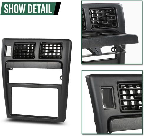 LQI Radio Bezel Dashboard Cover Trim, Compatible with Toyota Tacoma 1995 1996 1997, Black in Saudi Arabia