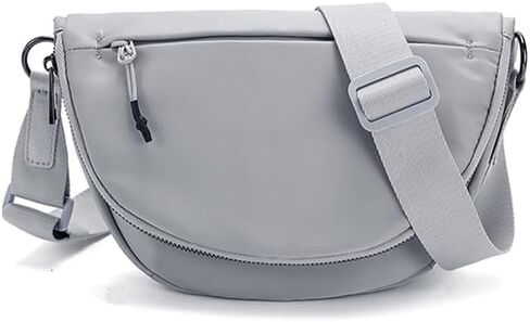 Fashion Crescent Moon Bag For Women & Men - Medium Nylon Shoulder Bag With Adjustable Strap, Lightweight & Foldable Design in Saudi Arabia