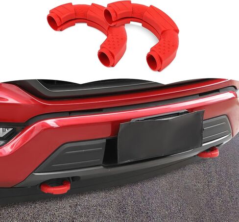 RT-TCZ Bumper Tow Hook Covers Tow Hook Covers Protector Cover Exterior Accessories for Ford F150 2009-2025 (Red) in Saudi Arabia