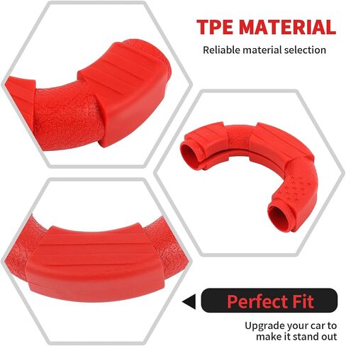 RT-TCZ Bumper Tow Hook Covers Tow Hook Covers Protector Cover Exterior Accessories for Ford F150 2009-2025 (Red) in Saudi Arabia