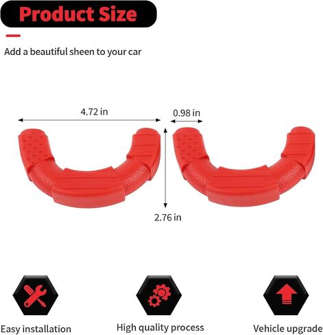 RT-TCZ Bumper Tow Hook Covers Tow Hook Covers Protector Cover Exterior Accessories for Ford F150 2009-2025 (Red) in Saudi Arabia