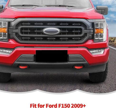 RT-TCZ Bumper Tow Hook Covers Tow Hook Covers Protector Cover Exterior Accessories for Ford F150 2009-2025 (Red) in Saudi Arabia