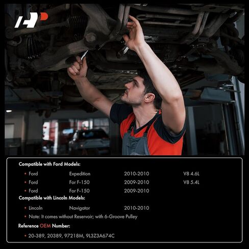 مضخة توجيه الطاقة A-Premium ، مع بكرة 6 أخماء ، متوافقة مع Ford F-150 2009-2010 4.6L 5.4L ، Expedition 2010 & Lincoln Navigator 2010 in Saudi Arabia