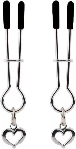 مشابك الحلمة مقطع للنساء رجال مشابك جسم معدنية قابلة للتعديل للنساء خواتم الجسم غير المجوهرات المزيفة (أبيض) in Kuwait