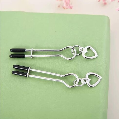 مشابك الحلمة مقطع للنساء رجال مشابك جسم معدنية قابلة للتعديل للنساء خواتم الجسم غير المجوهرات المزيفة (أبيض) in Kuwait