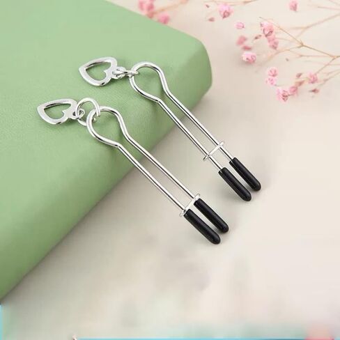 مشابك الحلمة مقطع للنساء رجال مشابك جسم معدنية قابلة للتعديل للنساء خواتم الجسم غير المجوهرات المزيفة (أبيض) in Kuwait