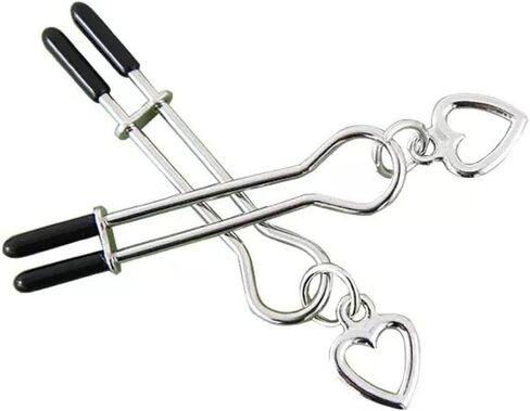 مشابك الحلمة مقطع للنساء رجال مشابك جسم معدنية قابلة للتعديل للنساء خواتم الجسم غير المجوهرات المزيفة (أبيض) in Kuwait