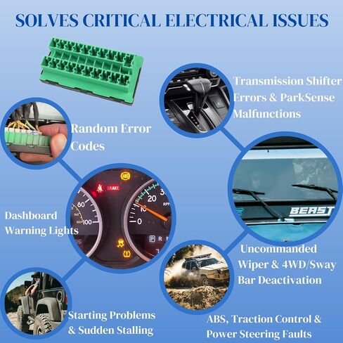68321746AA 20Way CAN-C Buss Star Fuse Connector compatible for Chrysler Pacifica/Voyager, Jeep Wrangler/Gladiator2018-2025, Dodge Ram1500/2500/3500 2019-2024 The Off-Roader's Choice 2-2272352-5 in Saudi Arabia
