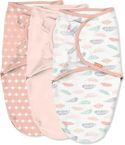 SwaddleMe Original Swaddle – Size Large, 3-6 Months, 2-Pack (Feather Stripe) in Kuwait