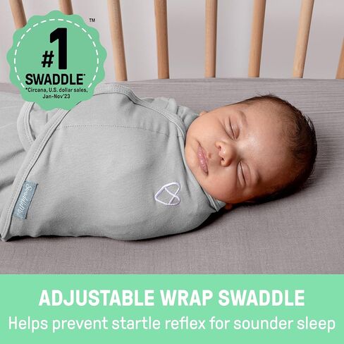 SwaddleMe Original Swaddle – Size Large, 3-6 Months, 2-Pack (Feather Stripe) in Kuwait
