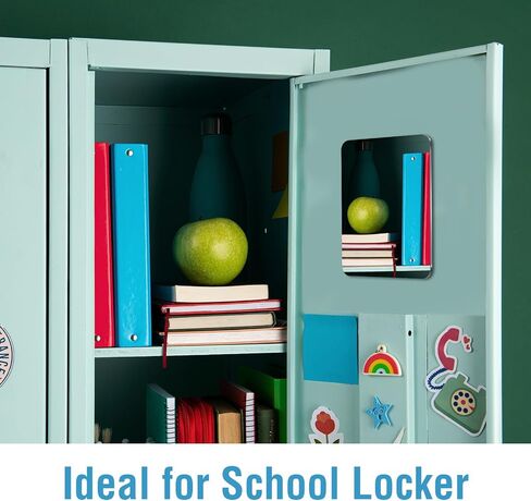Magnetic Locker Mirror | Shatterproof Acrylic with Heavy-Duty Backing & Rounded Corners | Lightweight Frameless Design for Fridges, Offices, School Lockers & Toolboxes in Saudi Arabia