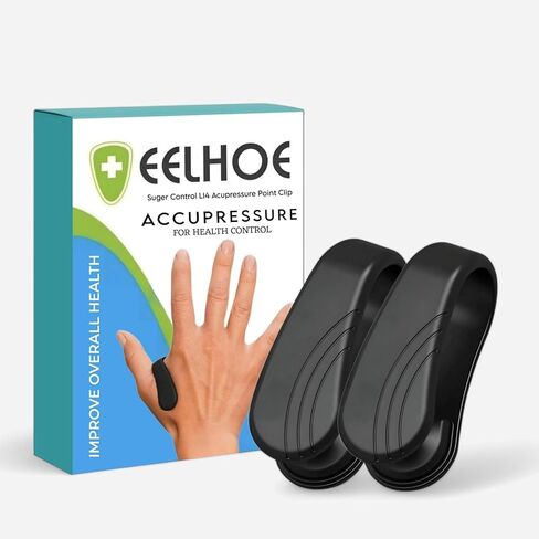 Sugar Control LI4 Acupressure Clip – Portable Wearable Acupressure Point Massager (Pack of 2) – Migraine, Headache, Arthritis & Tension Relief – Natural, Drug‑Free Wellness Device in Saudi Arabia