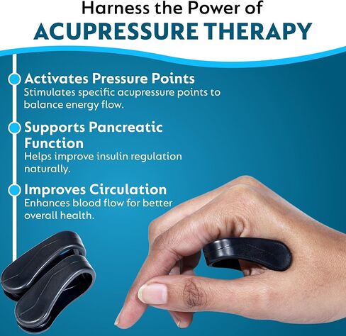 Sugar Control LI4 Acupressure Clip – Portable Wearable Acupressure Point Massager (Pack of 2) – Migraine, Headache, Arthritis & Tension Relief – Natural, Drug‑Free Wellness Device in Saudi Arabia