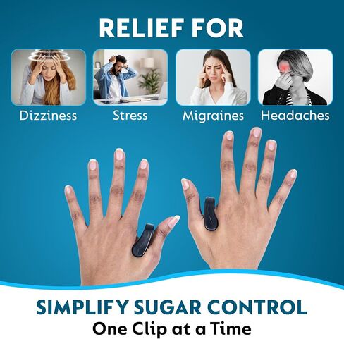 Sugar Control LI4 Acupressure Clip – Portable Wearable Acupressure Point Massager (Pack of 2) – Migraine, Headache, Arthritis & Tension Relief – Natural, Drug‑Free Wellness Device in Saudi Arabia