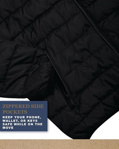 Bass Creek Outfitters Mens Puffer Jacket - Water Proof Zip Up Hooded Lightweight Jacket for Men - Insulated Jackets for Men in Saudi Arabia