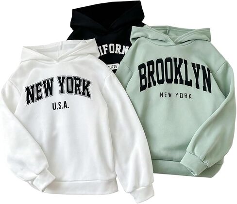 SOLY HUX Girl's Hoodies 3 Piece Set Letter Graphic Long Sleeve Hooded Sweatshirts Fall Clothes in Saudi Arabia
