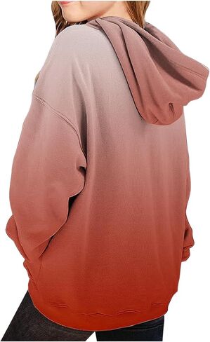 Hoodies Wkishenl للفتيات في سن المراهقة العصرية ذات الأكمام الطويلة ذات الأكمام الطويلة قمم بلوزات مقنعين لطيف مع جيوب 2-13 سنة in Saudi Arabia