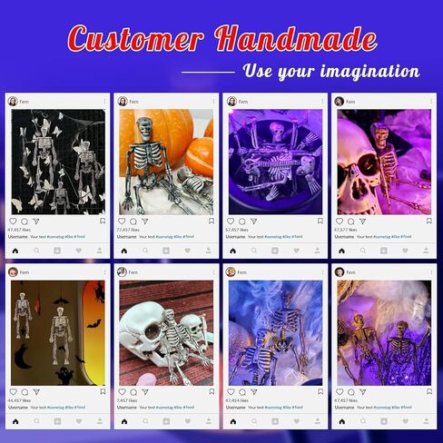 10 Pcs Halloween Mini Skeleton Figurine Decoration,6"Halloween posable Skeleton Decor,Small Plastic Skeleton Figure for Halloween Spooky Home Decor Haunted House Decorations Party Favors in Kuwait