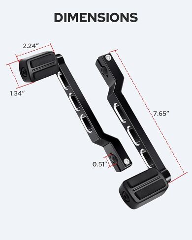 Benlari Heel Toe Shifter Lever Pegs, CNC Shift Lever Peg Fit for Harley Touring Electra Glide Street Road Glide Road King 1988-later, FL Softail 1986-later, Tri Glide Trikes 2008-later, Chrome in Saudi Arabia