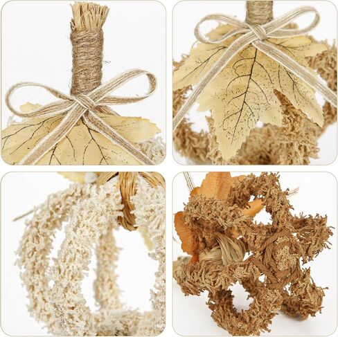 Fall Pumpkin Decorations for Home, 3 Pcs Hollow Fake Pumpkins, Foldable Small Pumpkins for Decorating, Artificial Fabric Pumpkin for Autumn, Harvest, Thanksgiving, Halloween, Table Centerpiece Decor in Saudi Arabia