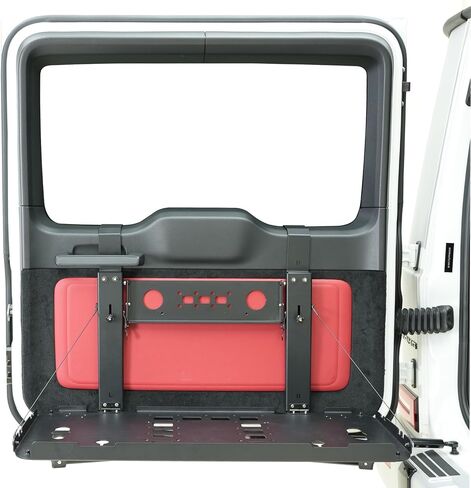 L2R Tailgate Table&Window Panel Rear Foldable Cargo Shelf Aluminum Alloy Storage Rack for Mercedes-Benz G-Class G500 G63 G350 (2019-2024) Black (Tailgate Table) in Kuwait