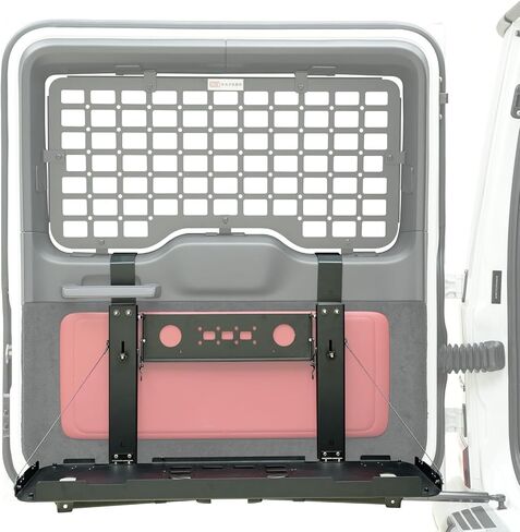 L2R Tailgate Table&Window Panel Rear Foldable Cargo Shelf Aluminum Alloy Storage Rack for Mercedes-Benz G-Class G500 G63 G350 (2019-2024) Black (Tailgate Table) in Kuwait
