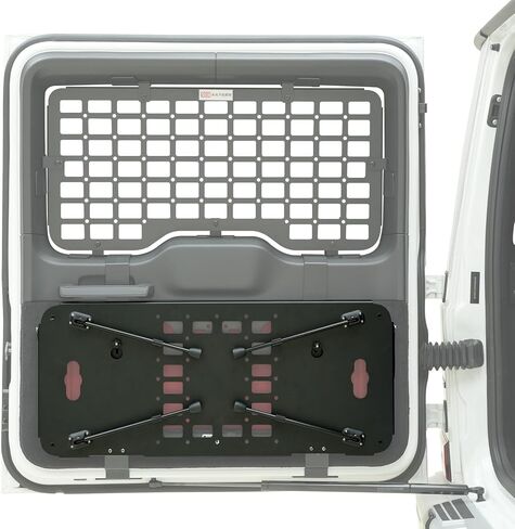 L2R Tailgate Table&Window Panel Rear Foldable Cargo Shelf Aluminum Alloy Storage Rack for Mercedes-Benz G-Class G500 G63 G350 (2019-2024) Black (Tailgate Table) in Kuwait