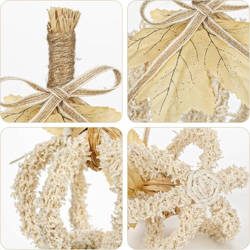 Fall Pumpkin Decorations for Home, 3 Pcs Hollow Fake Pumpkins, Foldable Small Pumpkins for Decorating, Artificial Fabric Pumpkin for Autumn, Harvest, Thanksgiving, Halloween, Table Centerpiece Decor in Saudi Arabia