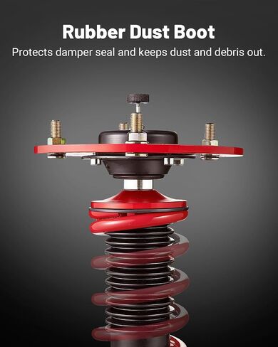 Coilovers Evil Energy Coilovers متوافقة مع BMW 3-Series RWD (F30) 2012-2018 ، لفائفات قابلة للتعديل قابلة للتعديل مع تعديل المثبط 32 ، طقم التعليق ، الأحمر ، الأحمر in Saudi Arabia