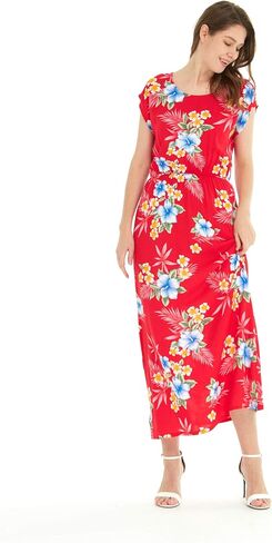 Matchable Family Hawaiian Luau Men Women Girl Boy Clothes in Hibiscus Red in Saudi Arabia