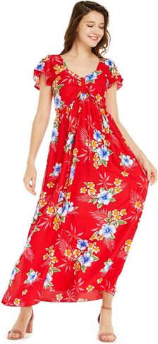 Matchable Family Hawaiian Luau Men Women Girl Boy Clothes in Hibiscus Red in Saudi Arabia