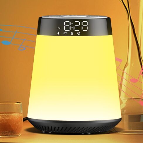 Sunrise Alarm Clock with Wake Up Light & White Noise Machine - 21 Soothing Sounds, 12 Color Dimmable Night Lights, Bluetooth Speaker, Digital Clock for Heavy Sleepers Adults/Kids in Saudi Arabia