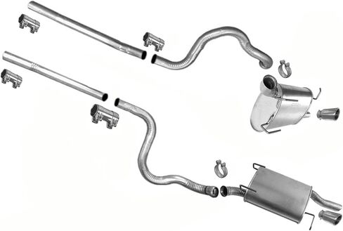 Exhaust System Extension Pipes Dual Muffler Replacement Parts For Ford Mustang 3.7L 2011-2014 in Saudi Arabia
