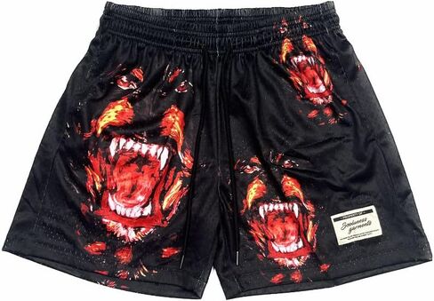 رجال 5 بوصات inseam شبكة الرسوم البيانية السراويل القصيرة عرض تجريب رائع in Kuwait