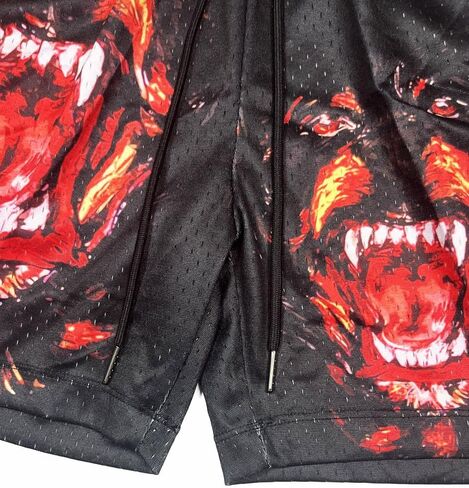 رجال 5 بوصات inseam شبكة الرسوم البيانية السراويل القصيرة عرض تجريب رائع in Kuwait