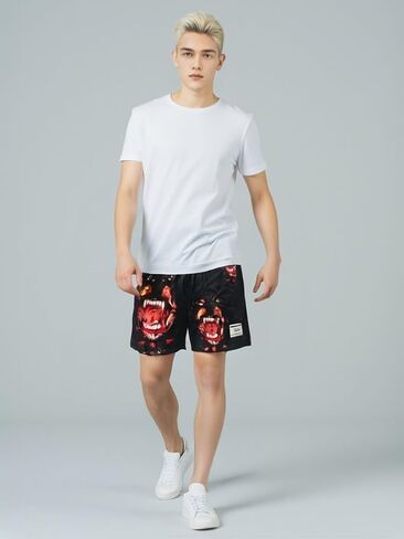 رجال 5 بوصات inseam شبكة الرسوم البيانية السراويل القصيرة عرض تجريب رائع in Kuwait